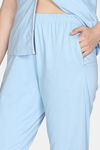 Zivame Cotton Tencel Pyjama Set - Clear Sky — thumbnail 6